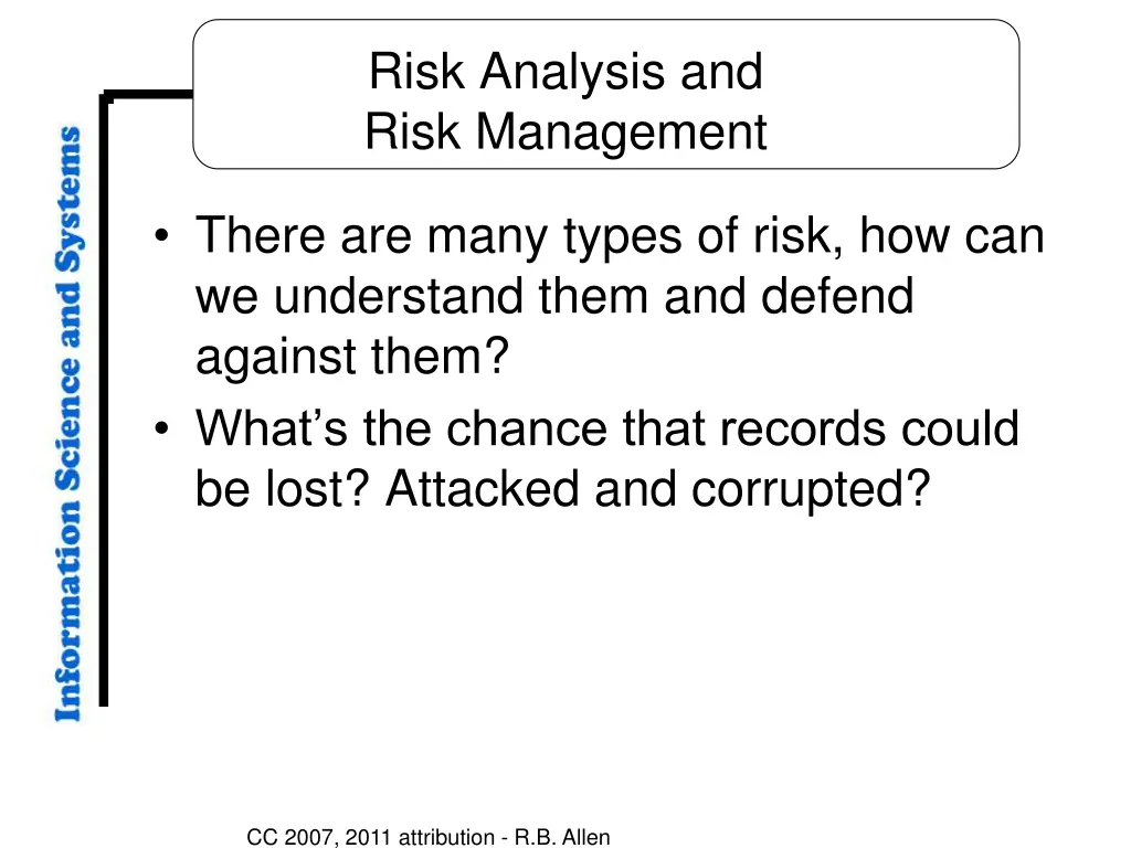 risk analysis and risk management
