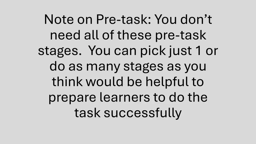 note on pre task you don t need all of these