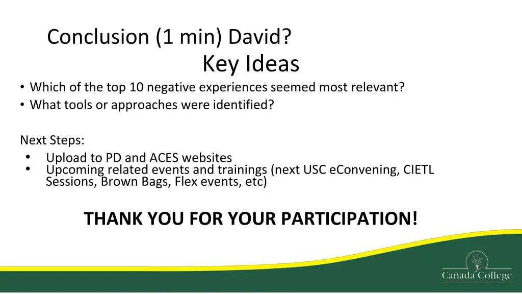conclusion 1 min david