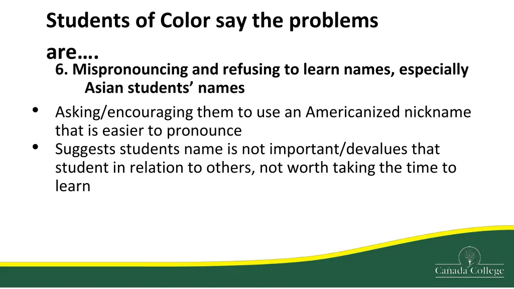 students of color say the problems 1