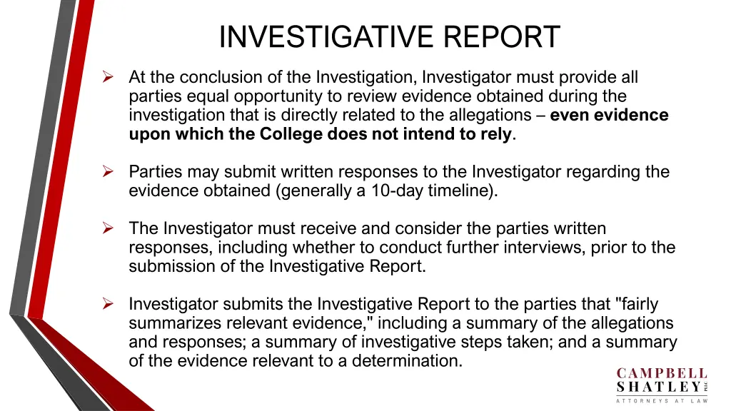 investigative report