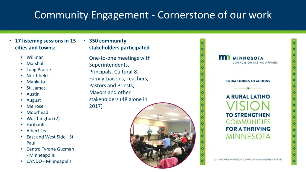 community engagement cornerstone of our work
