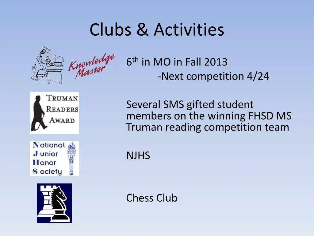clubs activities