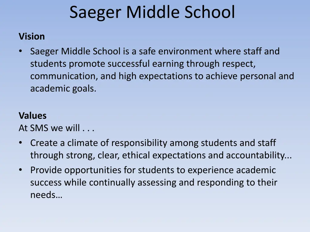 saeger middle school