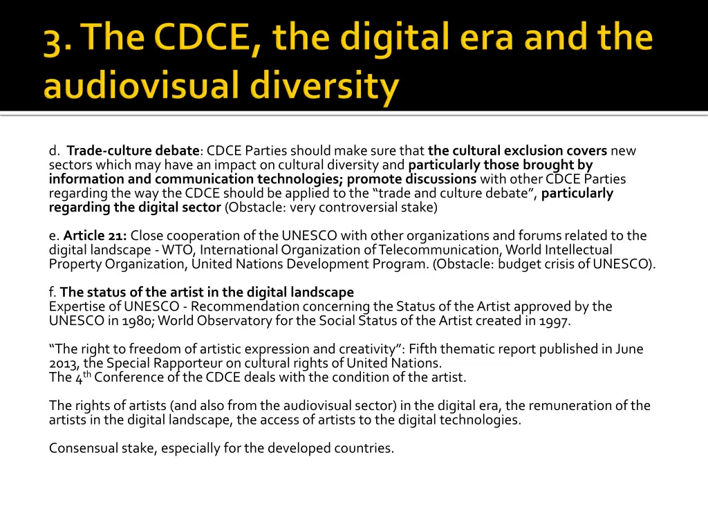 d trade culture debate cdce parties should make
