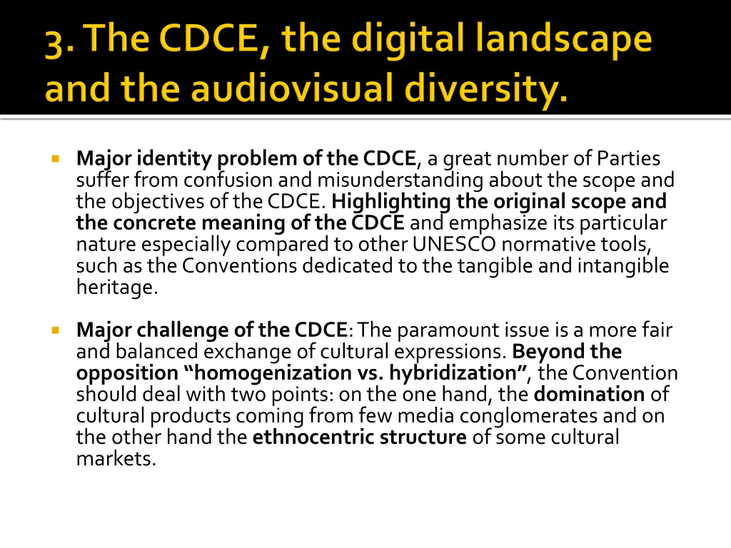 major identity problem of the cdce a great number