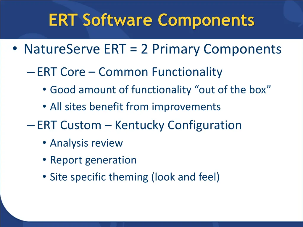ert software components