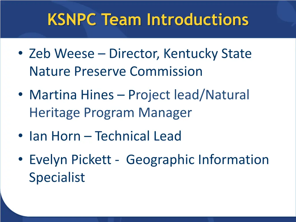 ksnpc team introductions