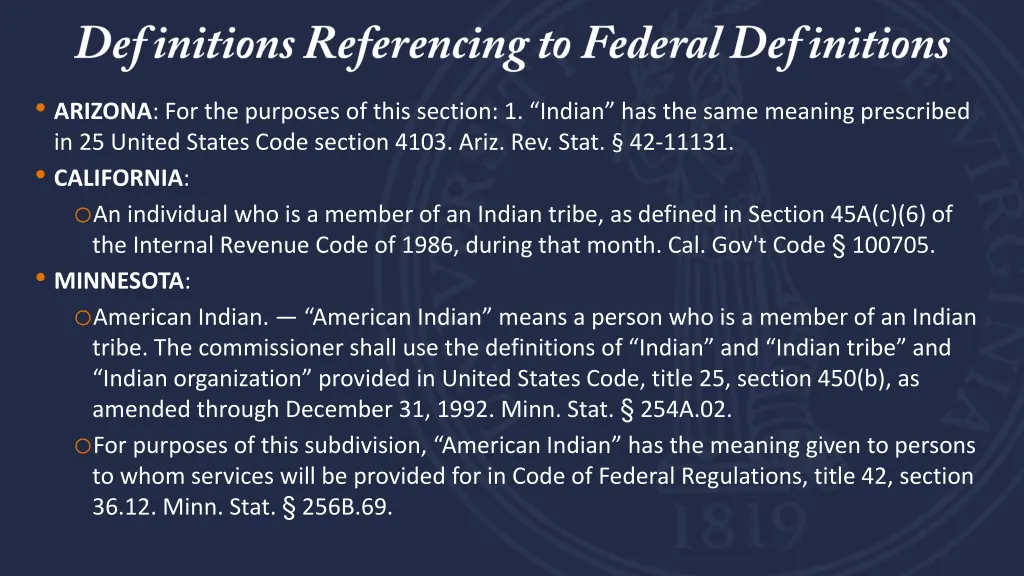 arizona for the purposes of this section 1 indian