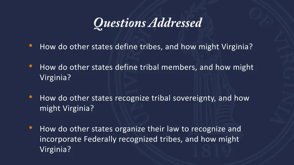 how do other states define tribes and how might