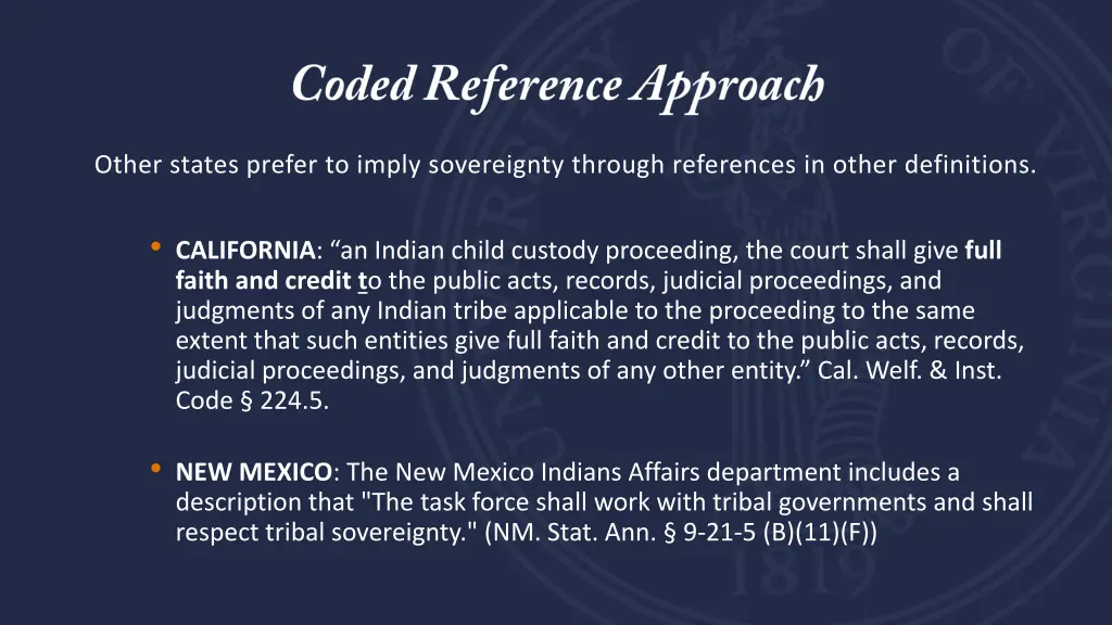other states prefer to imply sovereignty through