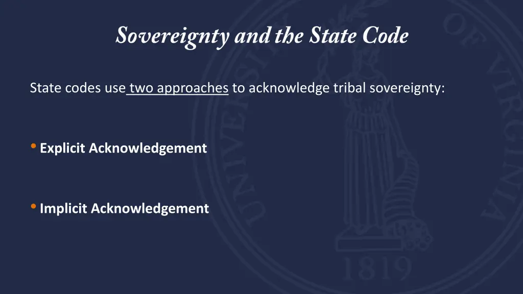state codes use two approaches to acknowledge