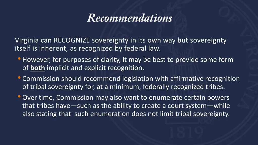 virginia can recognize sovereignty