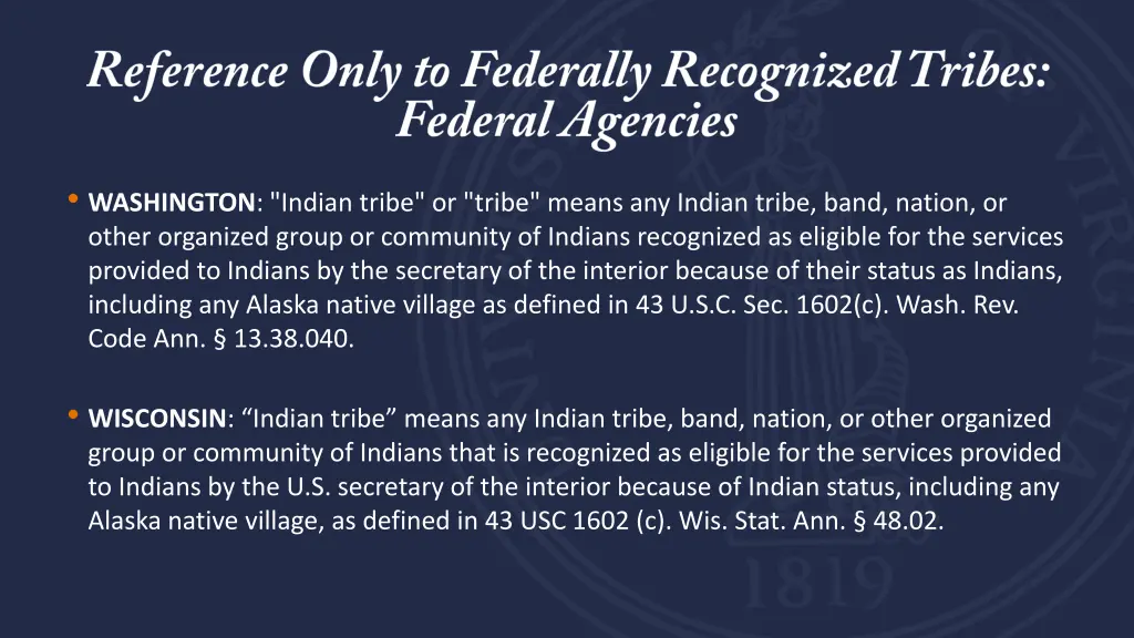 washington indian tribe or tribe means any indian