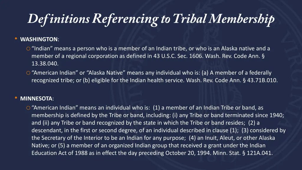 washington o indian means a person