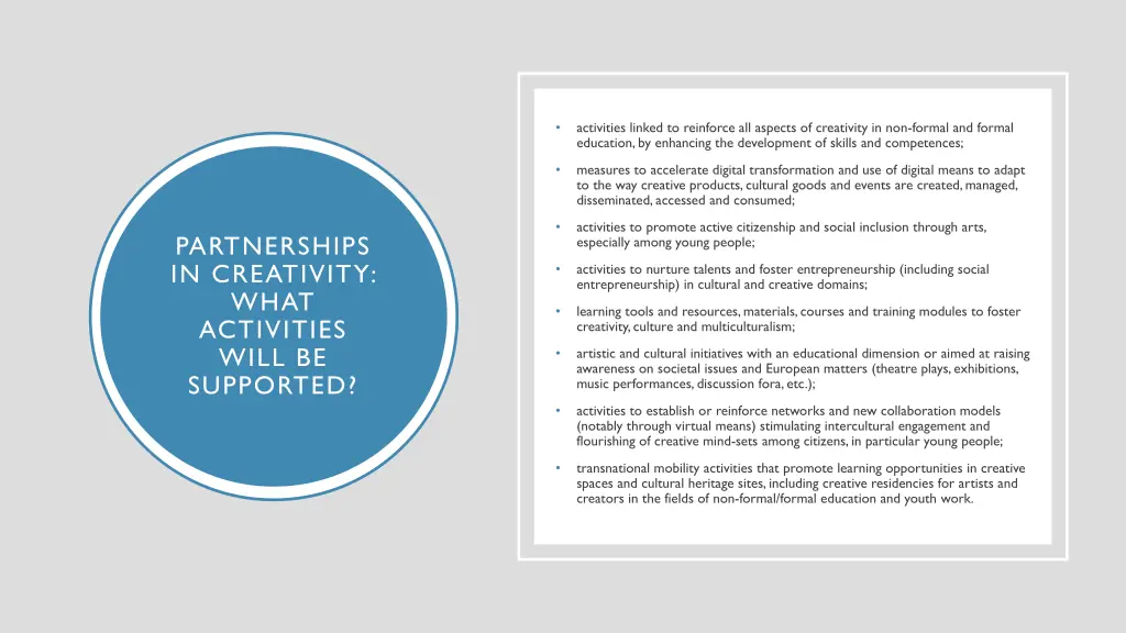 activities linked to reinforce all aspects