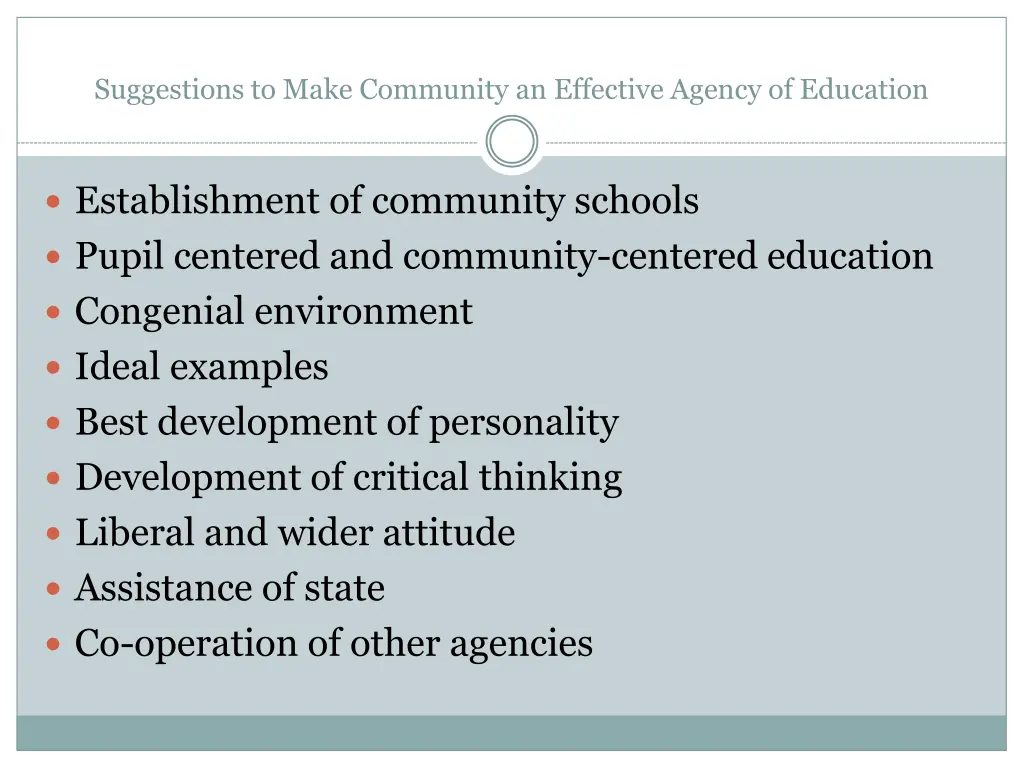 suggestions to make community an effective agency