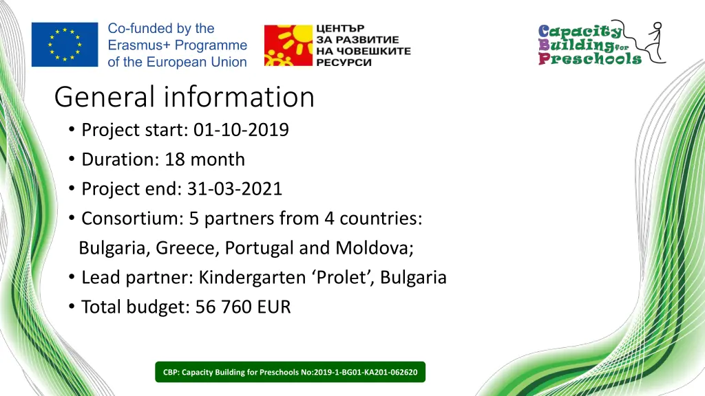 general information project start 01 10 2019