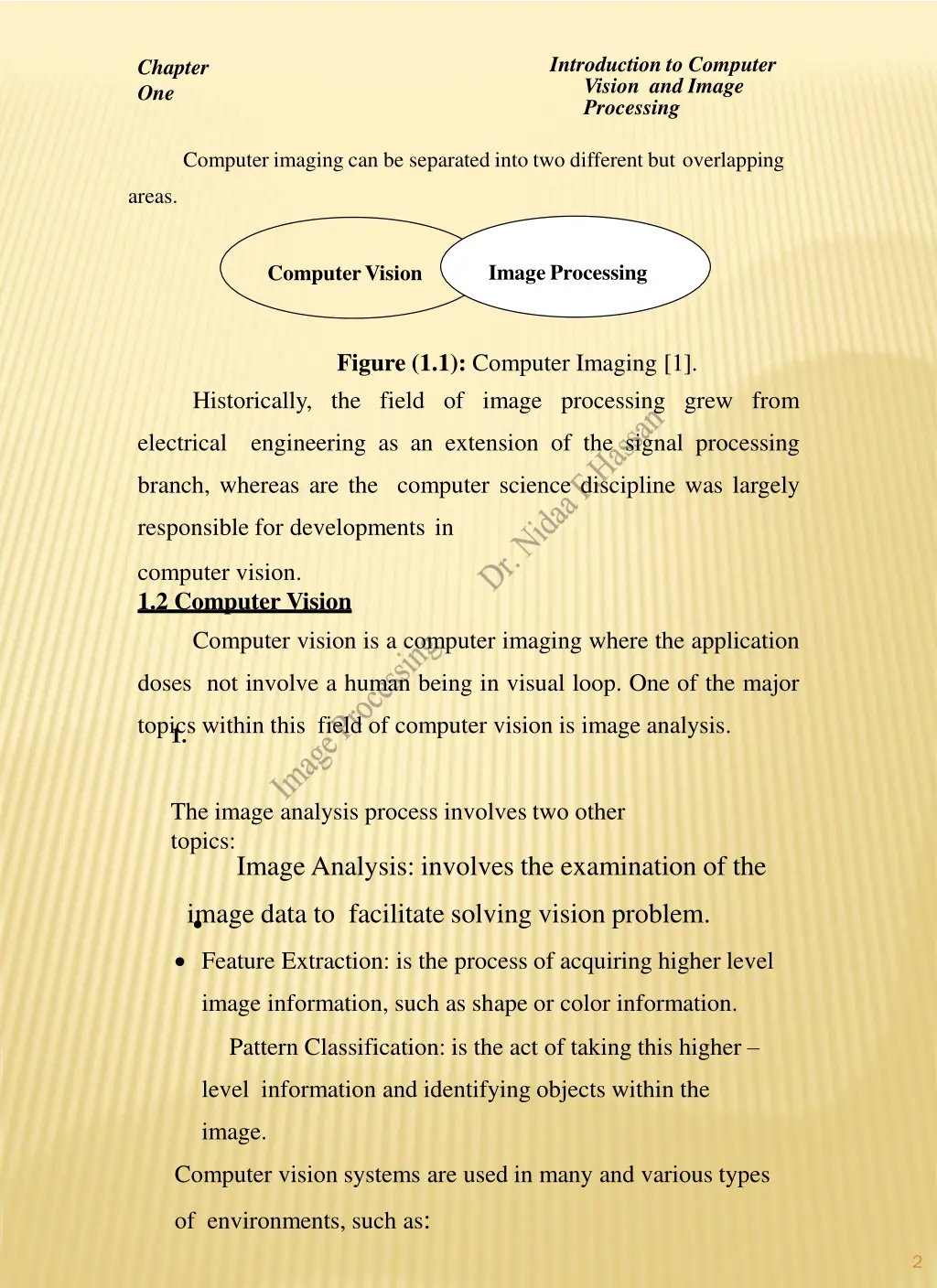 introduction to computer vision and image 1