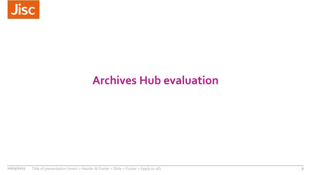 archives hub evaluation