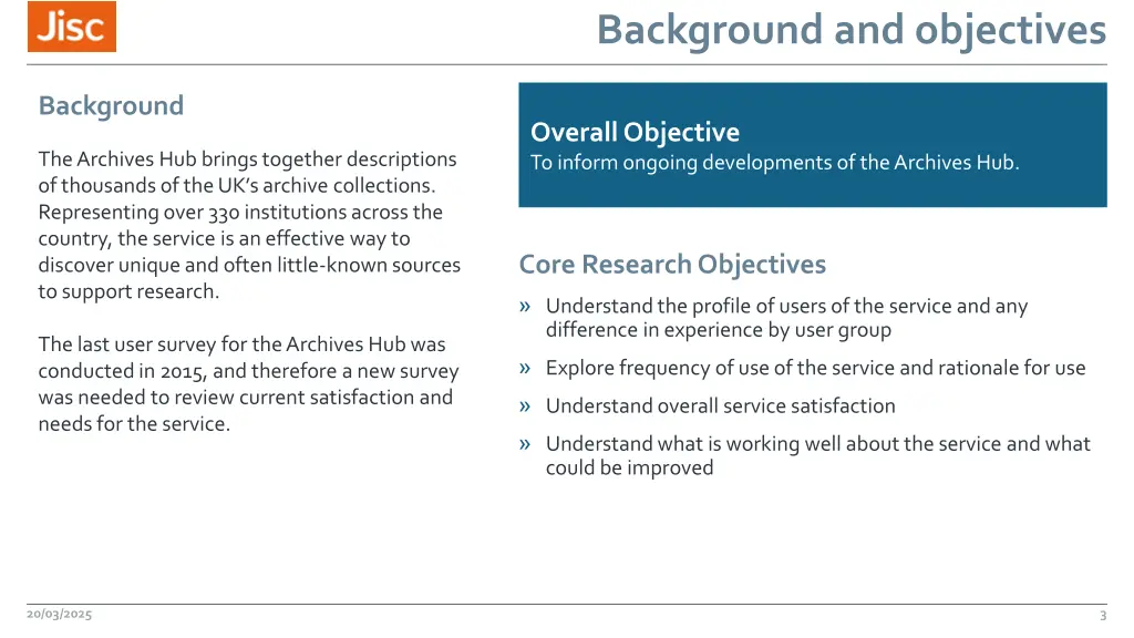 background and objectives