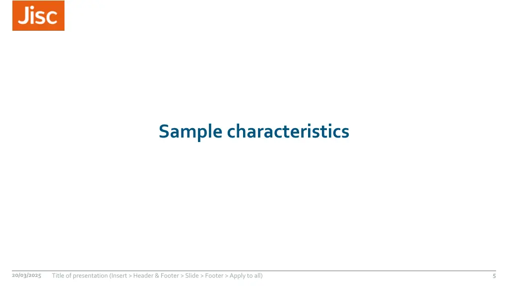sample characteristics