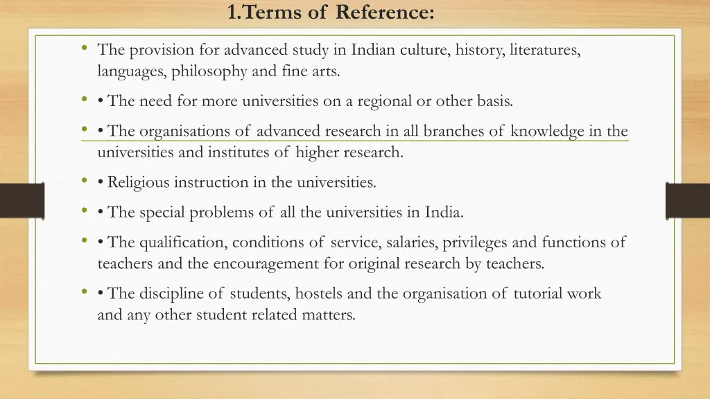 1 terms of reference
