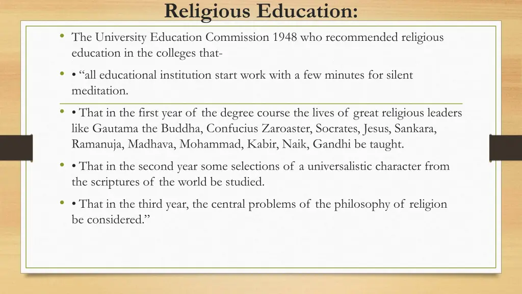 religious education