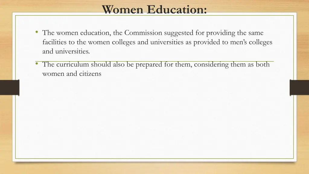 women education