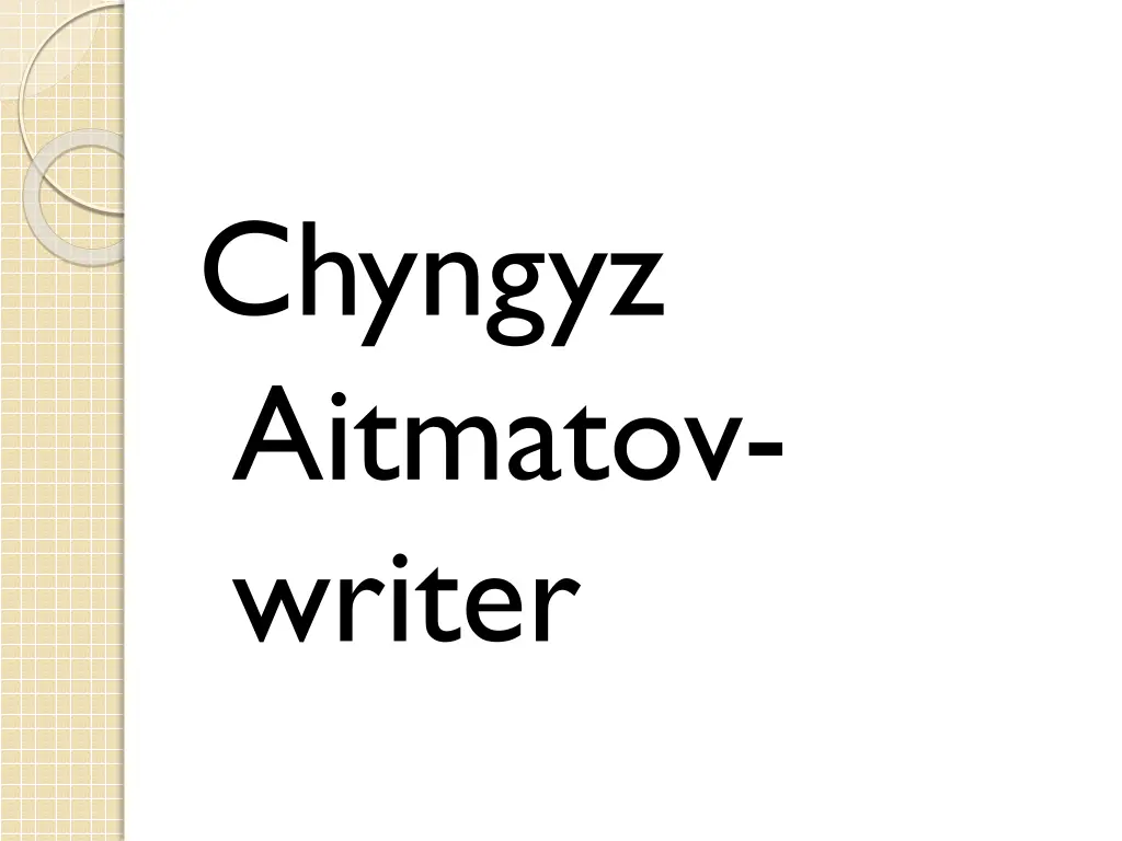 chyngyz aitmatov writer