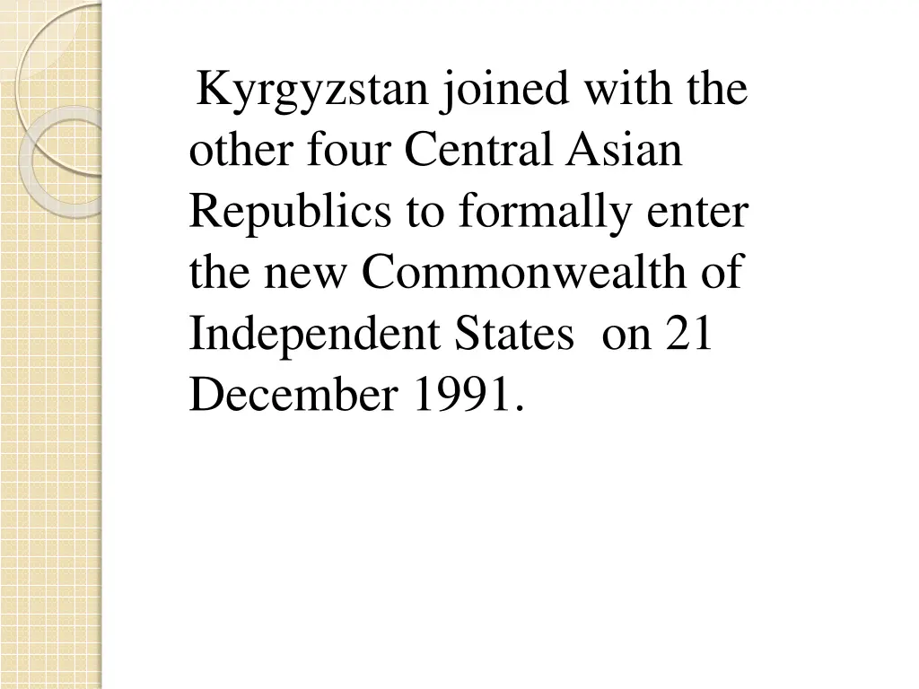 kyrgyzstan joined with the other four central