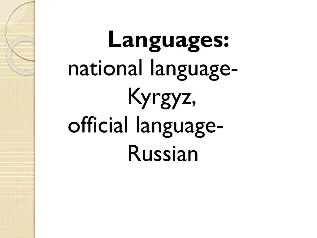 languages national language kyrgyz official