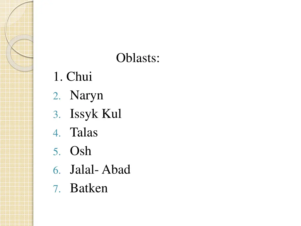 oblasts