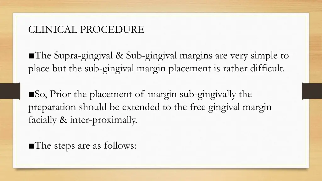 clinical procedure