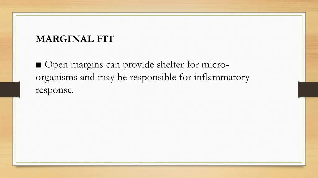 marginal fit