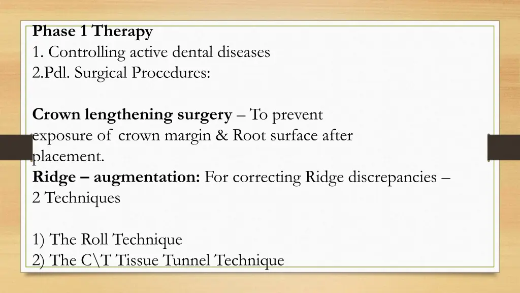 phase 1 therapy 1 controlling active dental