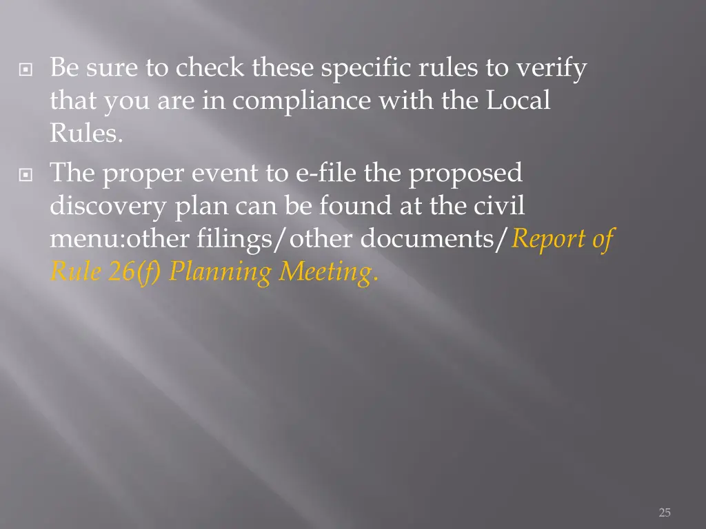 be sure to check these specific rules to verify