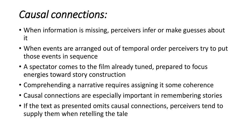 causal connections causal connections