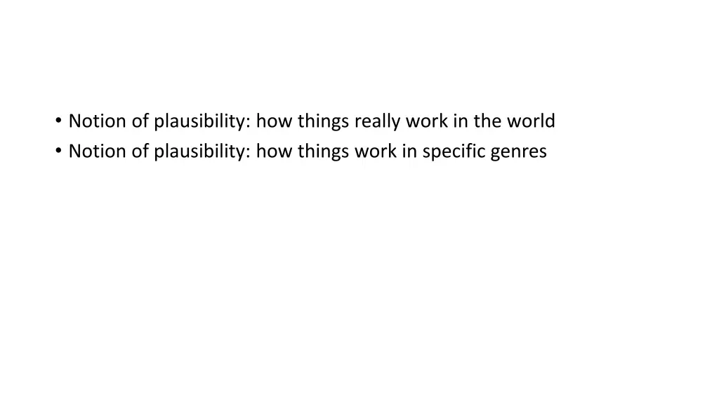 notion of plausibility how things really work