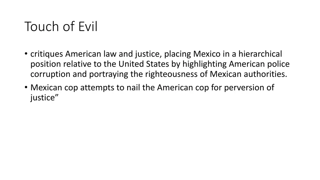 touch of evil