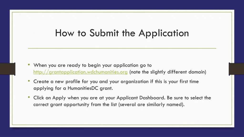 how to submit the application
