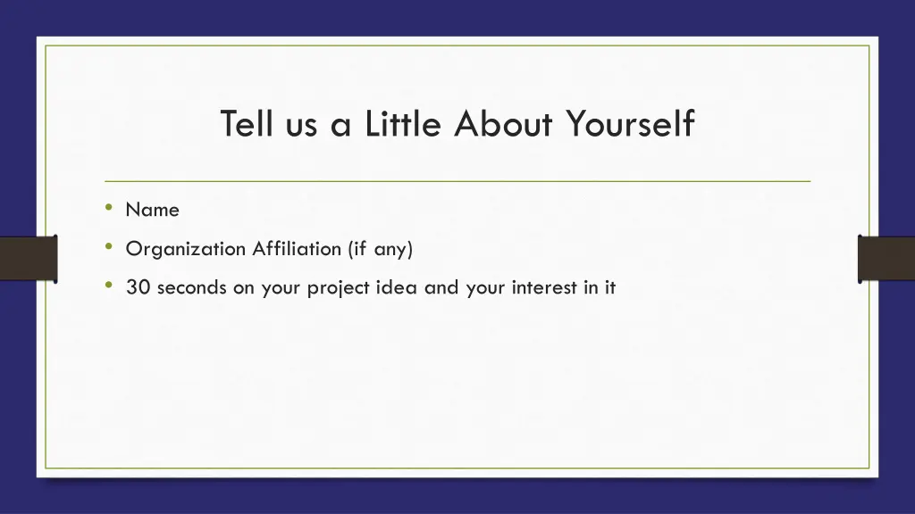 tell us a little about yourself