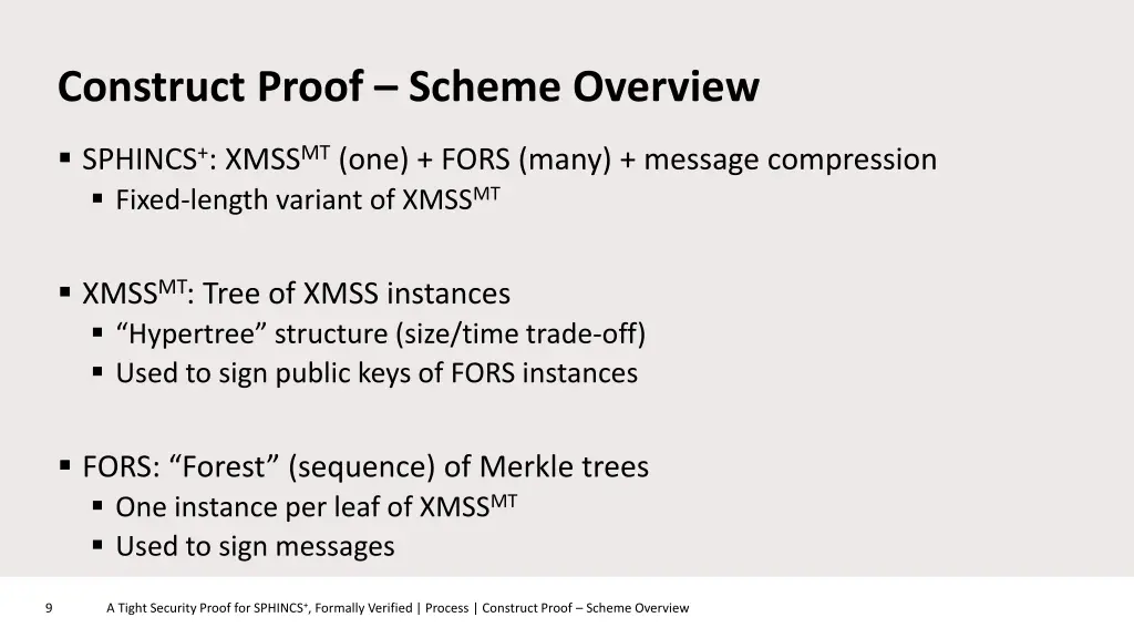 construct proof scheme overview