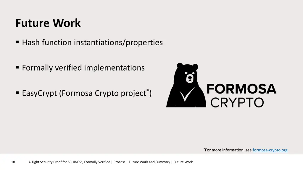 future work