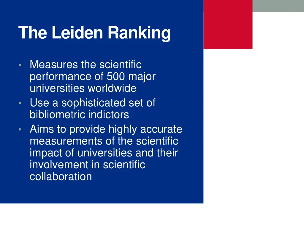 the leiden ranking