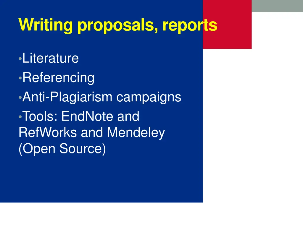 writing proposals reports