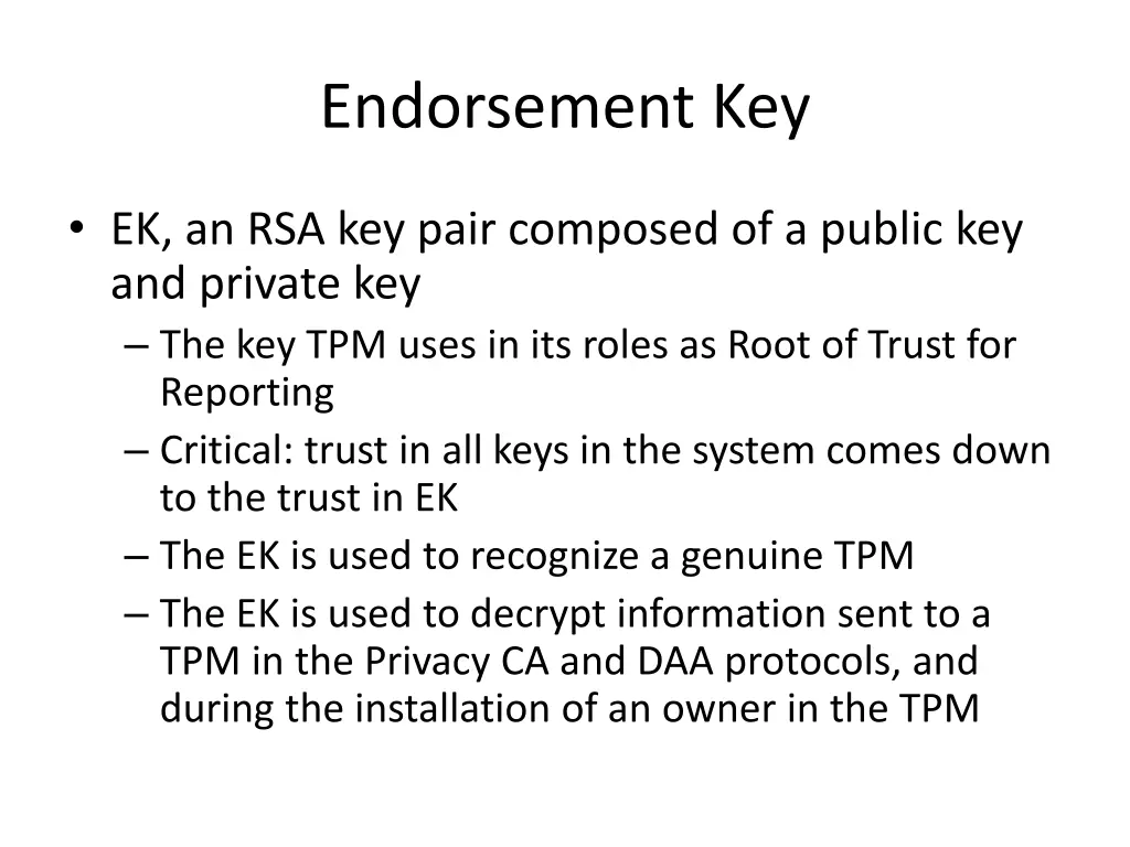 endorsement key