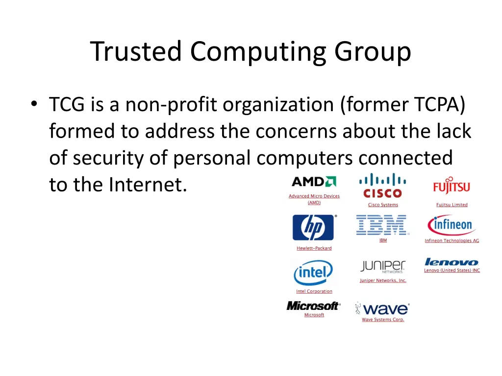 trusted computing group