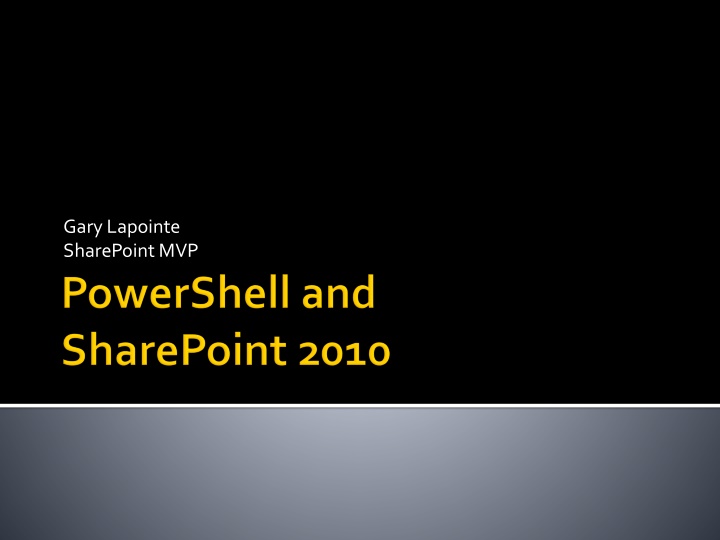 gary lapointe sharepoint mvp