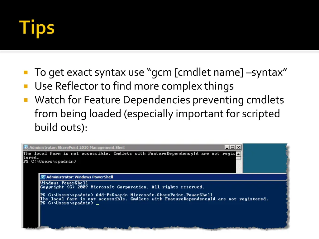 to get exact syntax use gcm cmdlet name syntax
